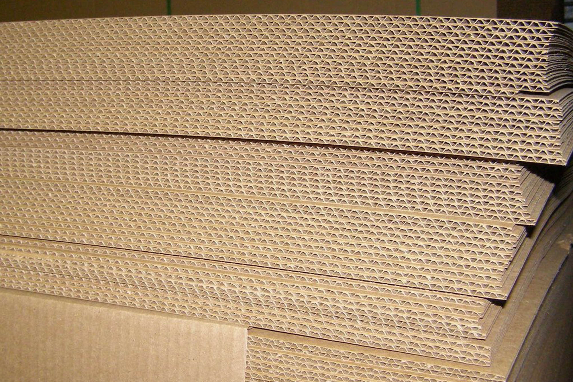 Corrugated card board sheets