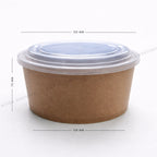 Flat Round Takeaway Container with PP Lid (150 Dia) - 1000ml