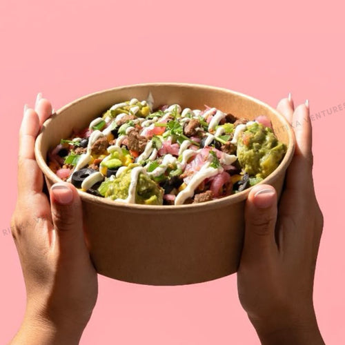 Flat Round Takeaway Container with PP Lid (150 Dia) - 1000ml