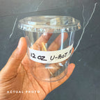 12oz U-Bottom PET Sipper Cups with Sipper Lids