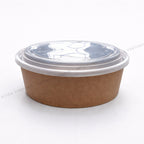 Flat Round Takeaway Container with PP Lid (185 Dia) - 1300ml