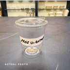 14oz U-Bottom PET Sipper Cups with Sipper Lids