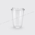16oz U-Bottom PET Sipper Cups with Sipper Lids
