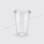 16oz U-Bottom PET Sipper Cups with Sipper Lids