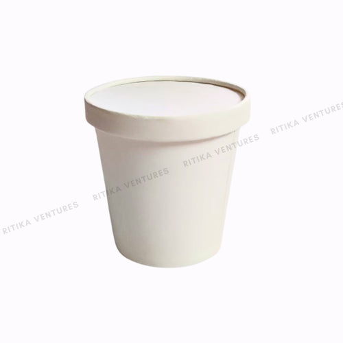 Paper Takeaway Containers with Paper Lids (110Dia) - 750ml