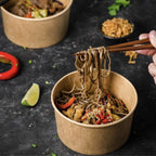 Paper Takeaway Containers with Paper Lids (110Dia) - 250ml