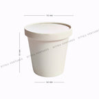 Paper Takeaway Containers with Paper Lids (110Dia) - 750ml