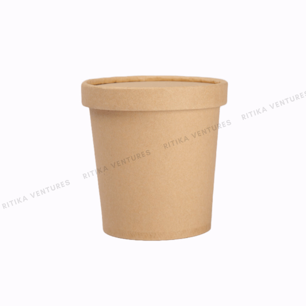 Paper Takeaway Containers with Paper Lids (110Dia) - 750ml