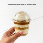 300ml U-Bottom Cups with Lids - Domestic Range
