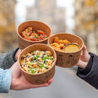 Paper Takeaway Containers with Paper Lids (110Dia) - 350ml