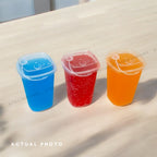 350ml Square Sipper Cups with Transparent Sipper Lids