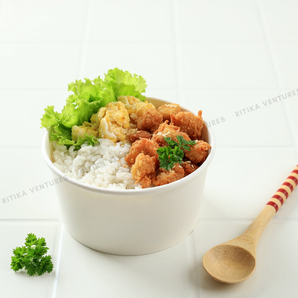 Paper Takeaway Containers with Paper Lids (110Dia) - 350ml