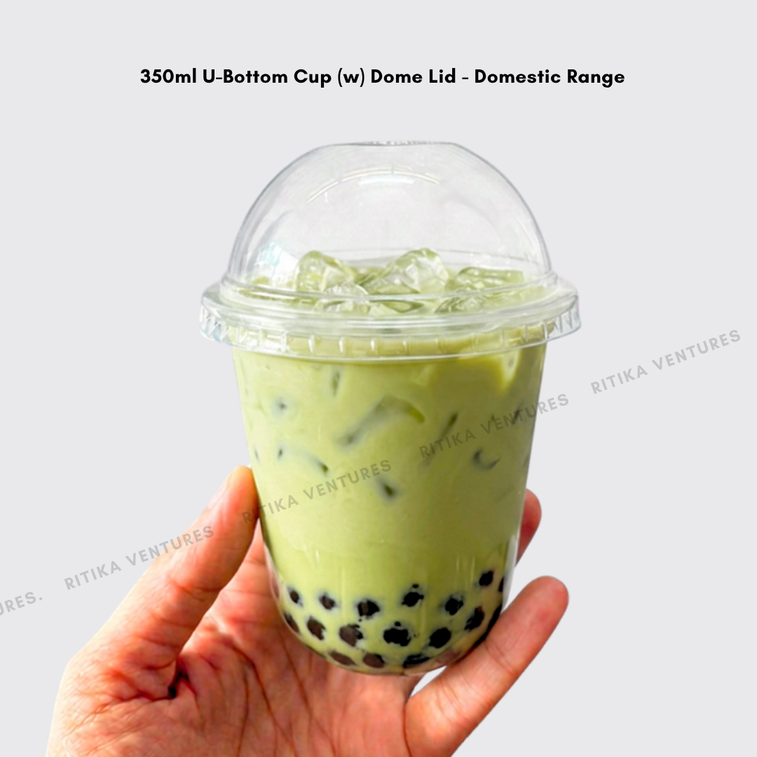 350ml U-Bottom Cups with Lids - Domestic Range