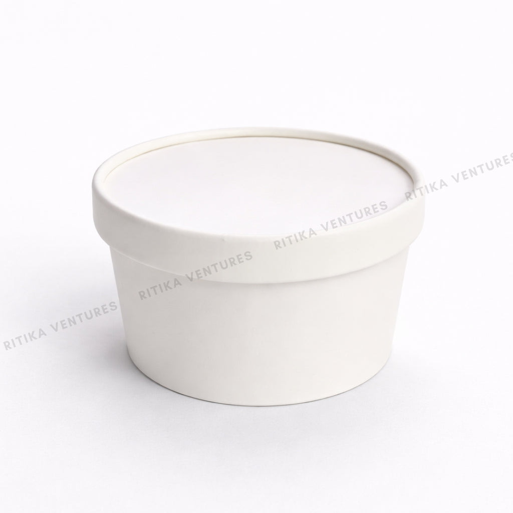 Paper Takeaway Containers with Paper Lids (110Dia) - 500ml