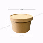 Paper Takeaway Containers with Paper Lids (110Dia) - 500ml