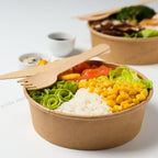 Flat Round Takeaway Container with PP Lid (150 Dia) - 750ml