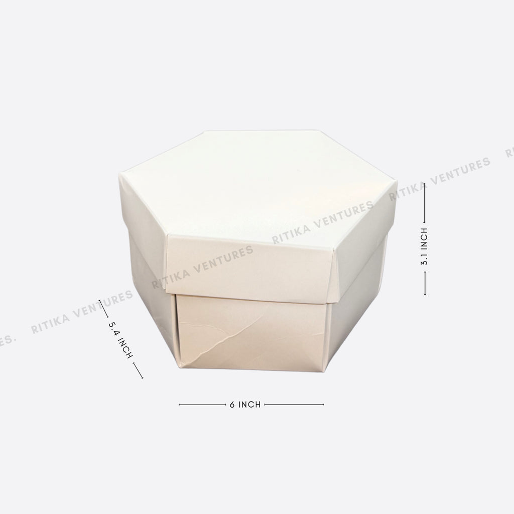 Collapsible Hexagonal Food Box with Lid