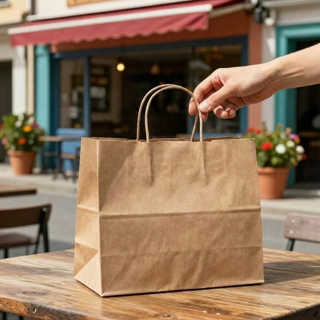 13 x 8 x 11 Paper Bag with Twisted Paper Handle - Large Bag