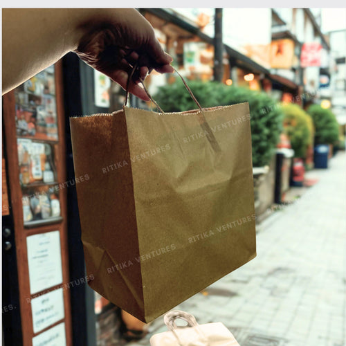 10 x 5.5 x 10 Inch Paper Bag with Twisted Paper Handle - Medium Bag