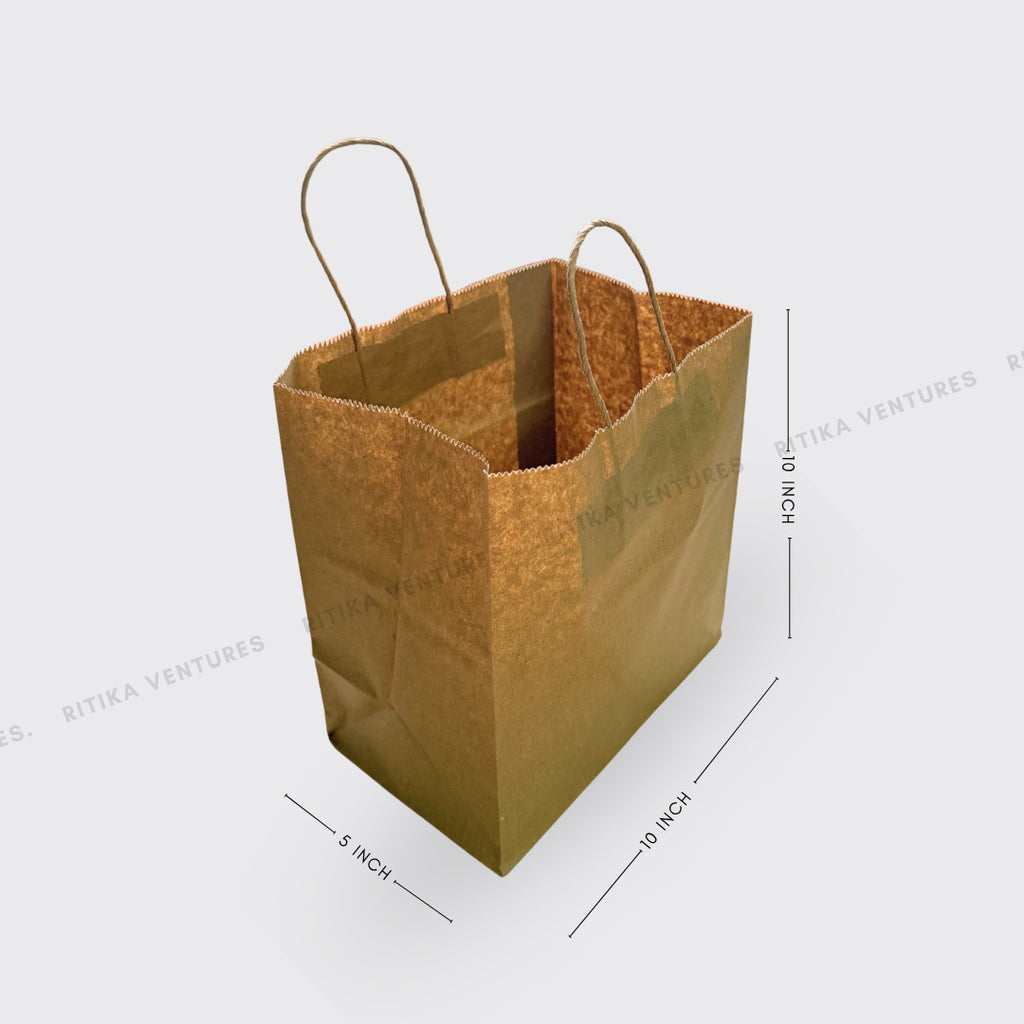 10 x 5.5 x 10 Inch Paper Bag with Twisted Paper Handle - Medium Bag