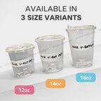 12oz U-Bottom PET Sipper Cups with Sipper Lids