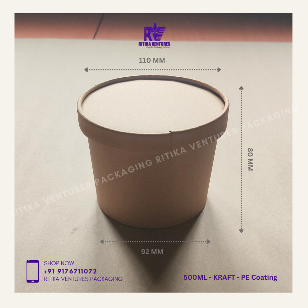 500ml kraft container